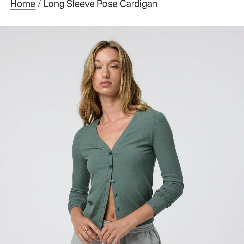Green Long Sleeve Cardigan